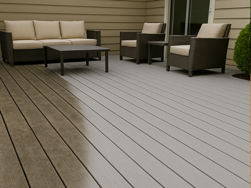Deck Cleaning Before and After